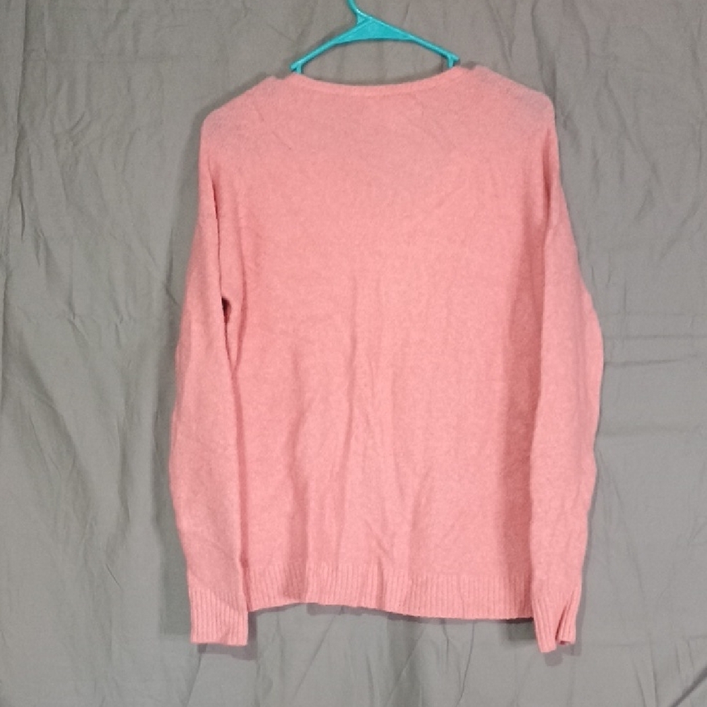 LOFT Soft Pink V-Neck Sweater - Picture 3 of 3